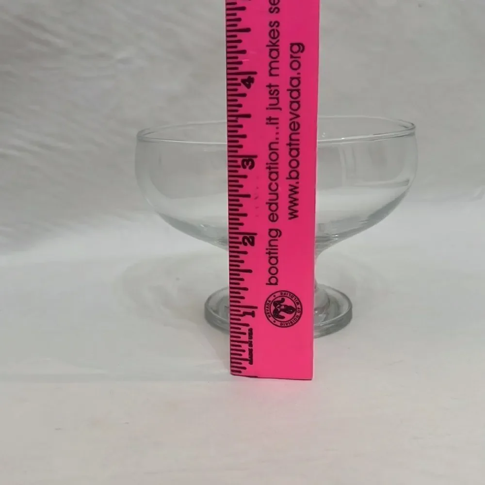Classics Ambrosia Cups Durable Clear Glass Set Of 4 Footed Dessert Ice Cream